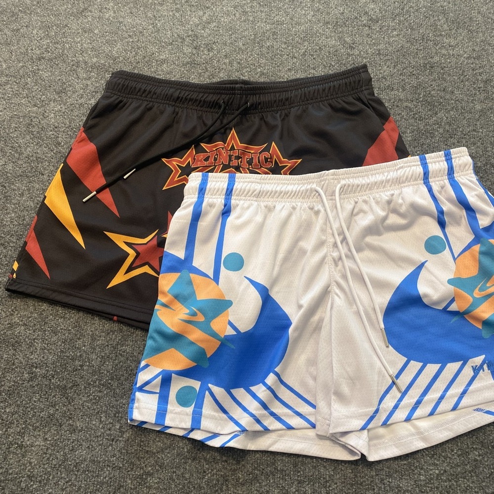 Lot of 2 Kinetic Kings Fundamental Athletic Shorts Mens Size XL Star Clash